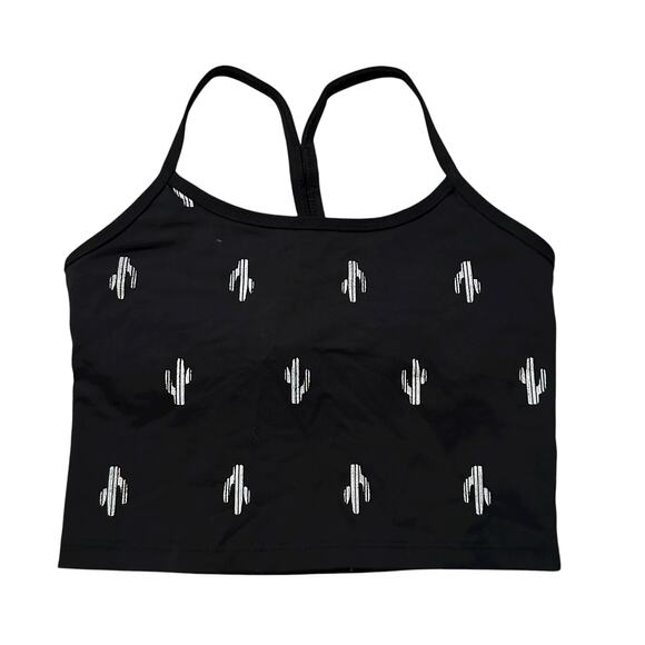 Beyond Yoga black cactus pattern cropped tank top size XS - Picture 1 of 6